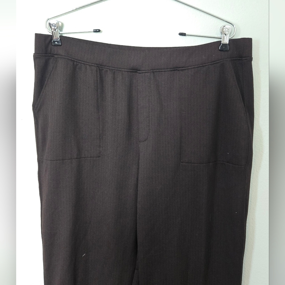 Mondetta | Brown Herringbone Pull On Pants Size XL - Picture 3 of 12